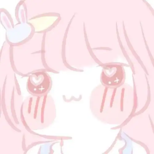 卡通头像丨可爱粉色系少女心卡通动漫女生头像