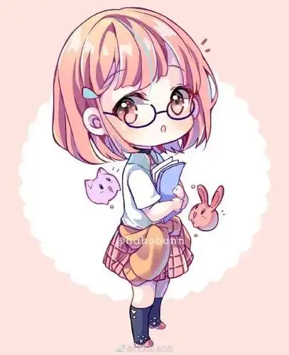 q版动漫人物 画师『hakobunn』_素材