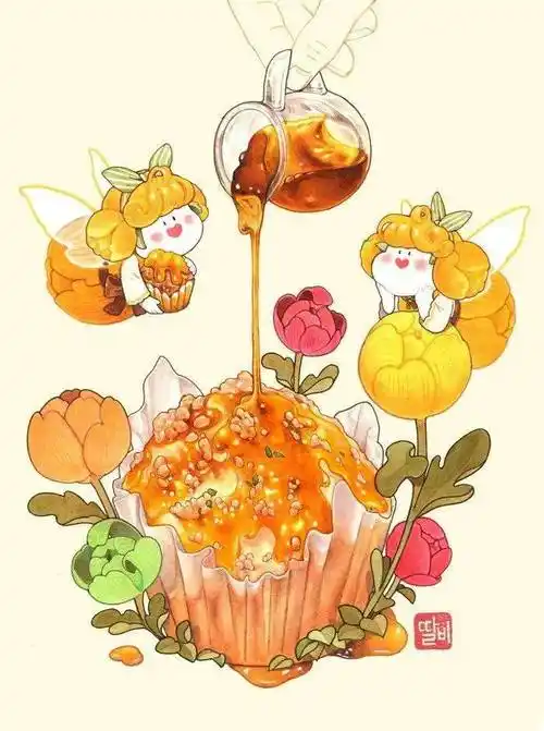 q版动漫美食甜点拟人秀色可餐