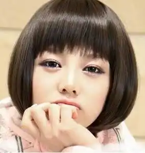 沙宣头假头发女生bobo头学生发型齐刘海波波头短发假发黑色深棕色假发