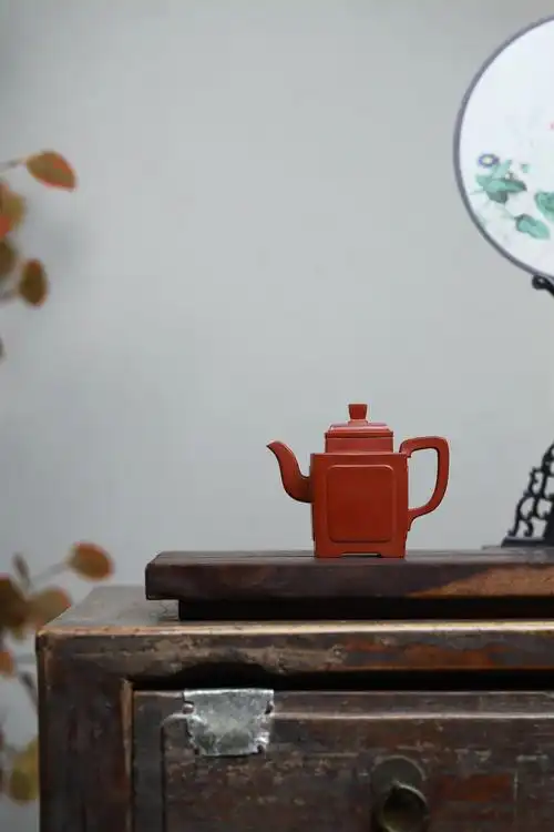 宜兴紫砂壶茶具茶道名家正品纯手工精品原矿优质大红袍四方宫灯壶