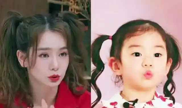 本以为戚薇lucky已经够像了看到杨紫妈妈后这是双胞胎吗