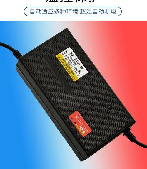 立马电动车充电器三轮车电瓶车充电器48v2060v72自动关机通用脉冲 新