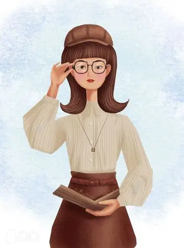 戴眼镜的女孩