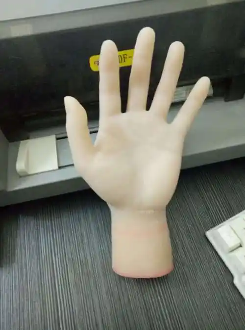 新款男性硅胶手模 带短臂逼真硅胶假手 纹身练习美甲硅胶手