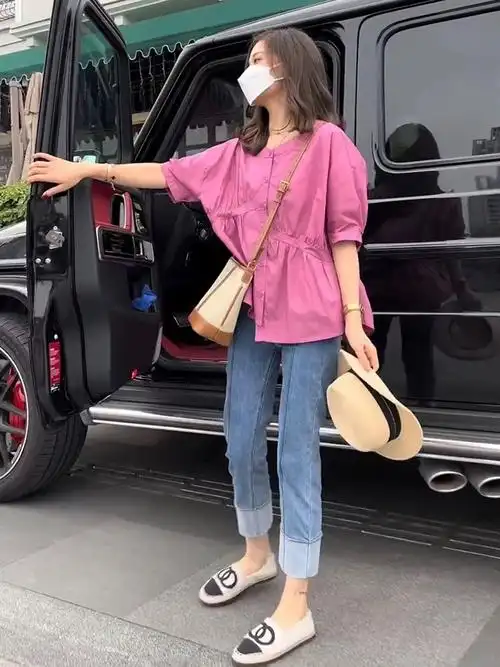 夏装茶系一整套小个子微胖显瘦梨型高级感穿搭休闲网红两件套装