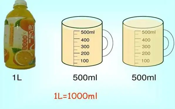 1升等于多少毫升其重量大约在两斤左右