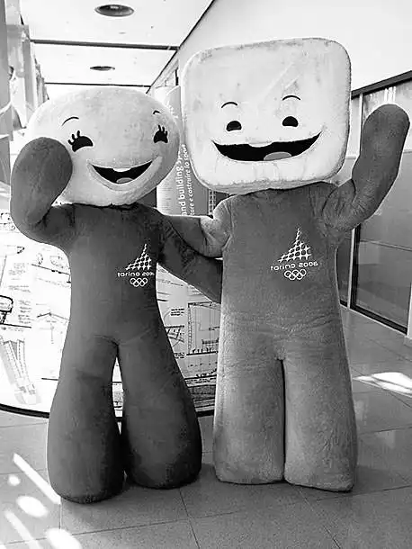"最丑"吉祥物之一:2006年都灵奥运会吉祥物"内韦"和"格利兹".