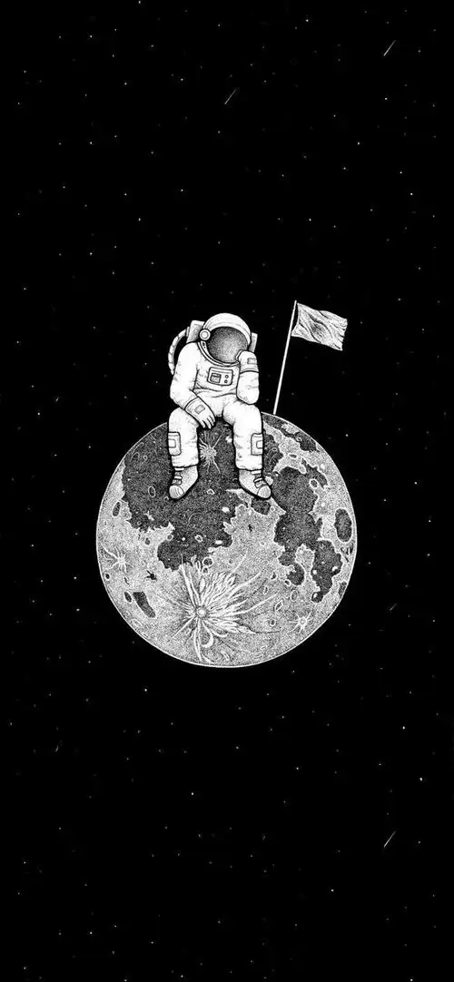 全面屏壁纸高清黑色背景个性壁纸锁屏