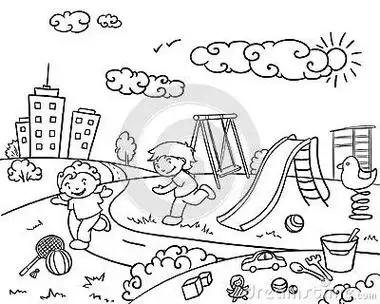 快乐童年简笔画幼儿园