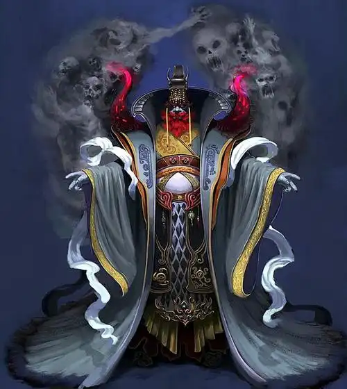 酆都大帝又称北阴大帝,九幽拔罪天尊等,被道教奉为阴间鬼神之宗.