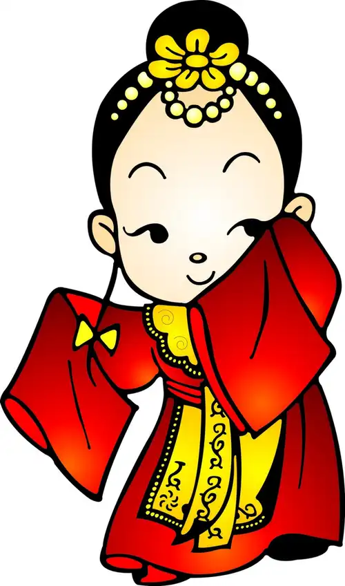 插画 可爱的中国娃娃 - 释空境 - 释空境的博客