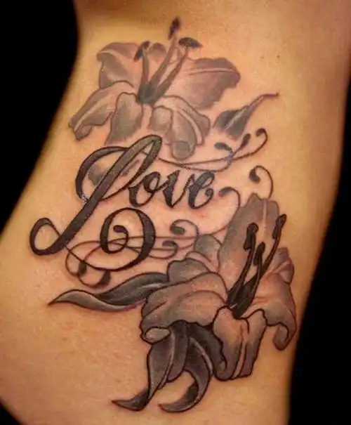 love爱意文字纹身