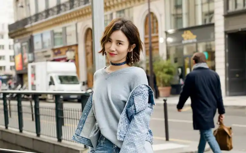 美女明星宋佳时尚街拍高清电脑壁纸美女明星气质美女宋佳演员