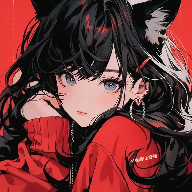 旧漫头像|猫耳少女.谁会不喜欢小猫咪呢?#图文热点来了 #图 - 抖音