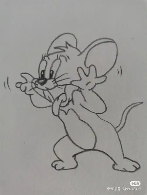 布丁爱画画96一只紫色的jerry