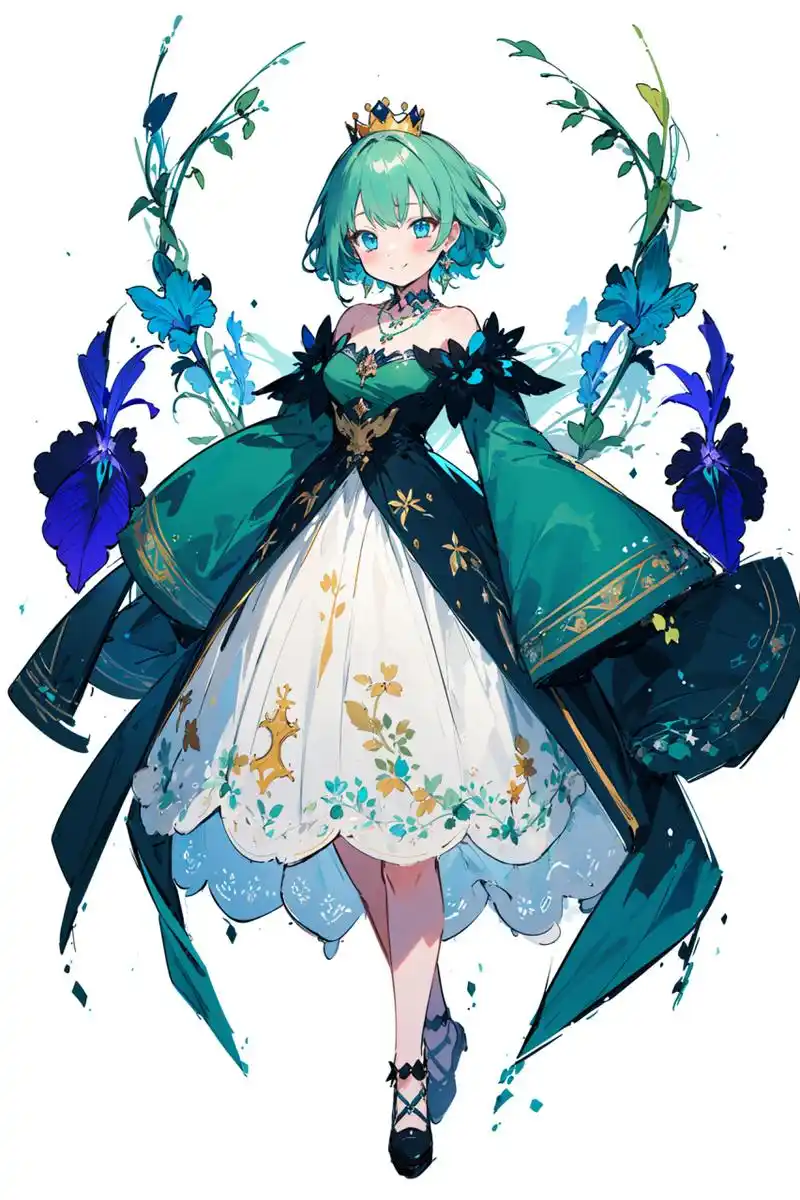 美丽的公主,端庄,华丽,立绘 #二次元 #动漫少女 #插画 #二次元# #动漫