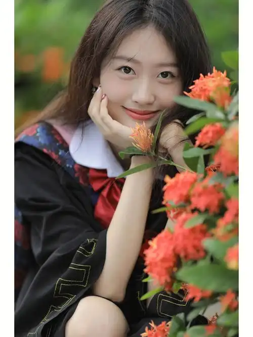 广西大学毕业季超甜的学士服写真