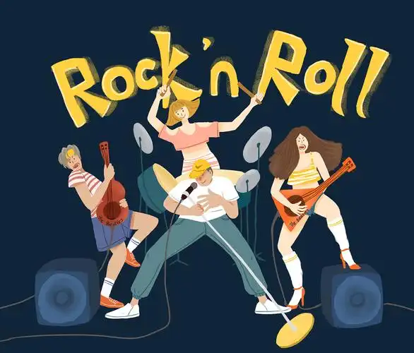 摇滚乐队|插画|新锐潮流插画|呱呱呱呱呱瓜_原创作品-站酷zcool