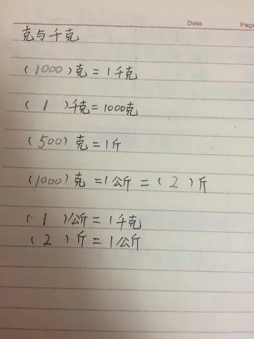 克与千克的认识