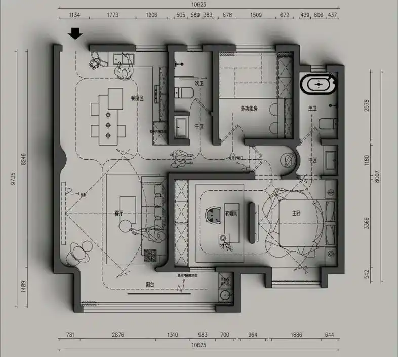 90平米改善型住宅三室改两室如何设计?坐标:河北沧州面积:9 - 抖音