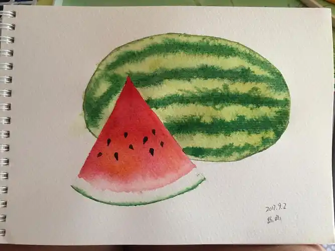 [水彩手绘] 西瓜