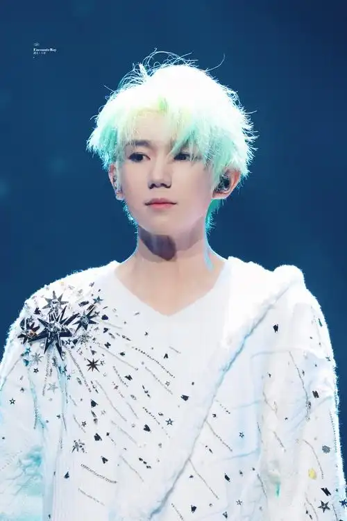 王源客厅狂欢巡演##王源染了绿发