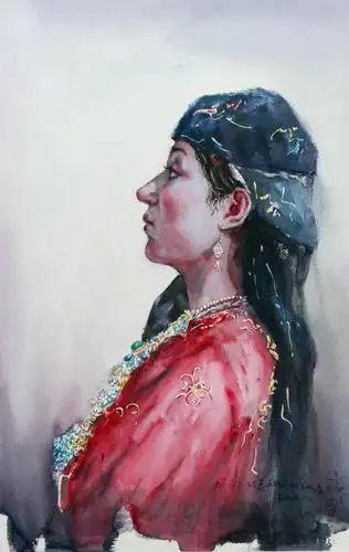 毛凌风-戴头巾的少女