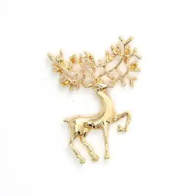 日韩清新可爱圣诞主题金色圣诞鹿胸针礼品配饰衣领针 cy095