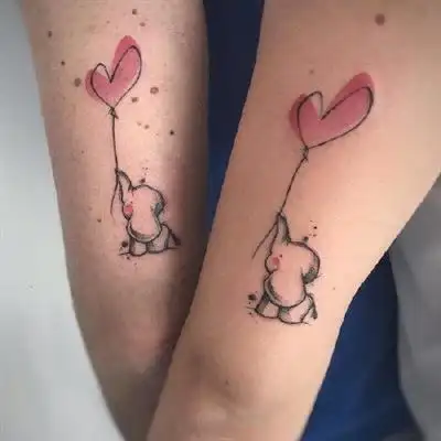 情侣纹身头像 适合情侣和姐妹的小清新纹身