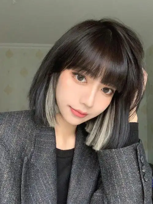 可接的挂耳染发