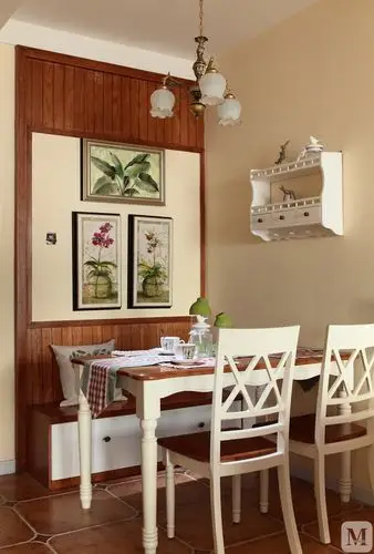 简欧餐厅背景墙装修效果图