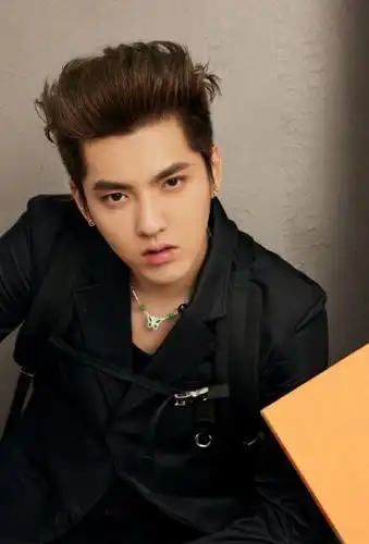 吴亦凡背头黑色系帅气写真图片26