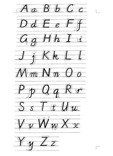 26个英语字母的大小写分别是什么?