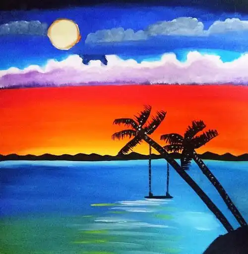 儿童画赏析美轮美奂的海上风景