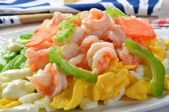 苦瓜炒虾仁图片