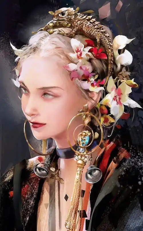 国人美女插画师amberye作品欣赏