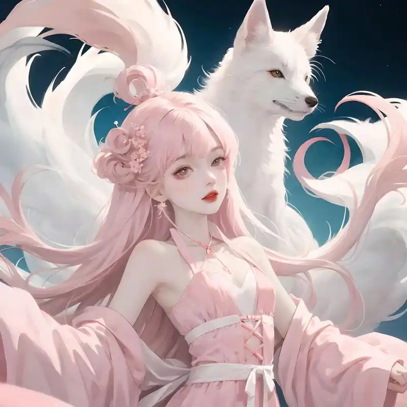 九尾狐系列头像|#甜妹头像 #女生头像 #治愈系 #九尾 # - 抖音