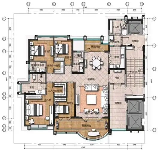 作为一个客人该如何参观这套220平方的大平层呢?