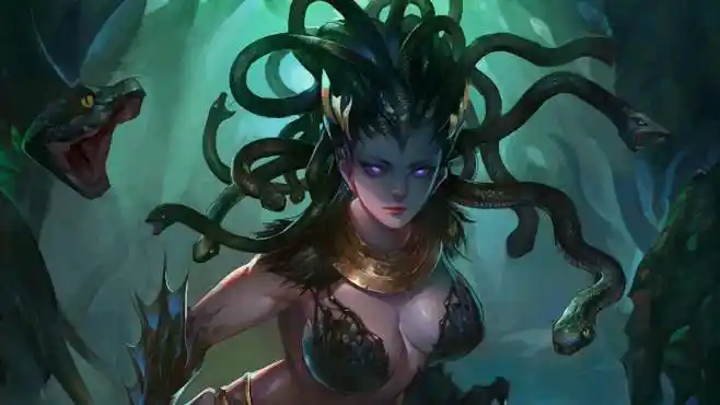 相貌妩媚,却长了满身蛇发的女妖:美杜莎