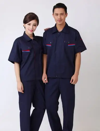 夏装工作服短袖套装 夏装工作服短袖套装定做 风华服装