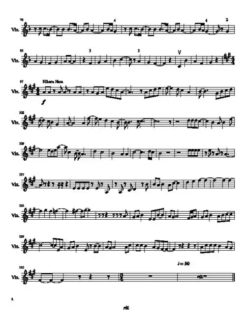 成长的青春物语:《四月是你的谎言》附小提琴谱