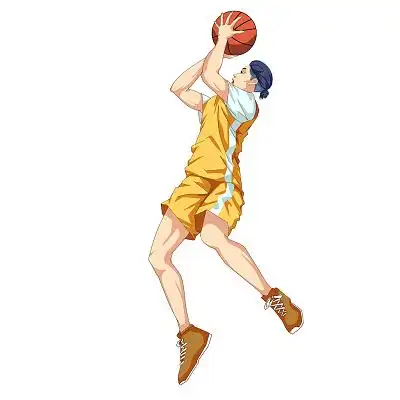卡通手绘打篮球人物素材