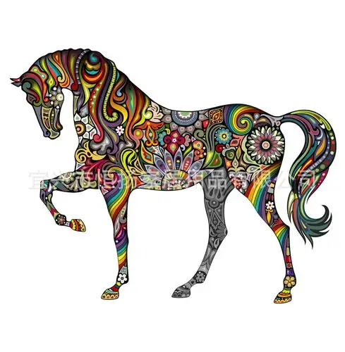 【奇艺悠品】五彩马 3d数码印花加厚防水涤纶浴帘跨境电商