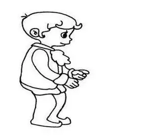 侧身简笔画人物画法男