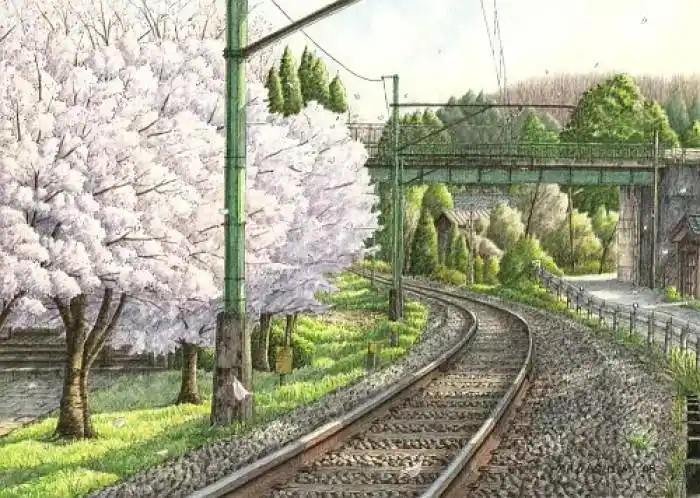 十分漂亮的彩铅风景画