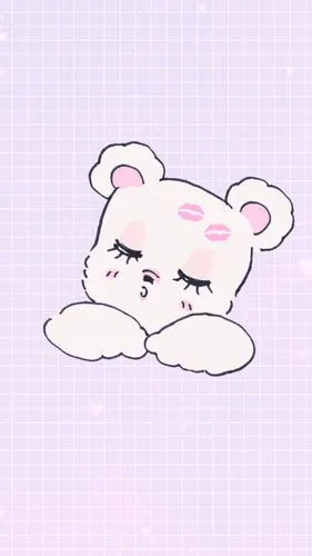 粉色系简约可爱卡通高清手机壁纸