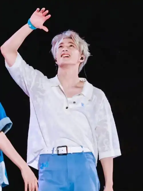 刘耀文演唱会银白发色饭拍