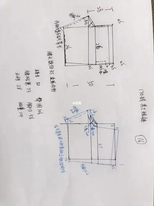 170尺码男士短裤裁剪图