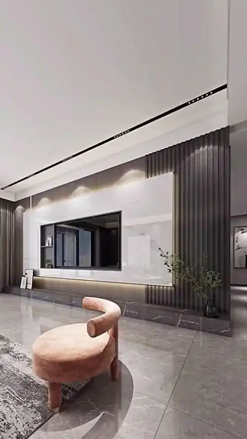 电视背景墙#现代流行的悬空背景墙